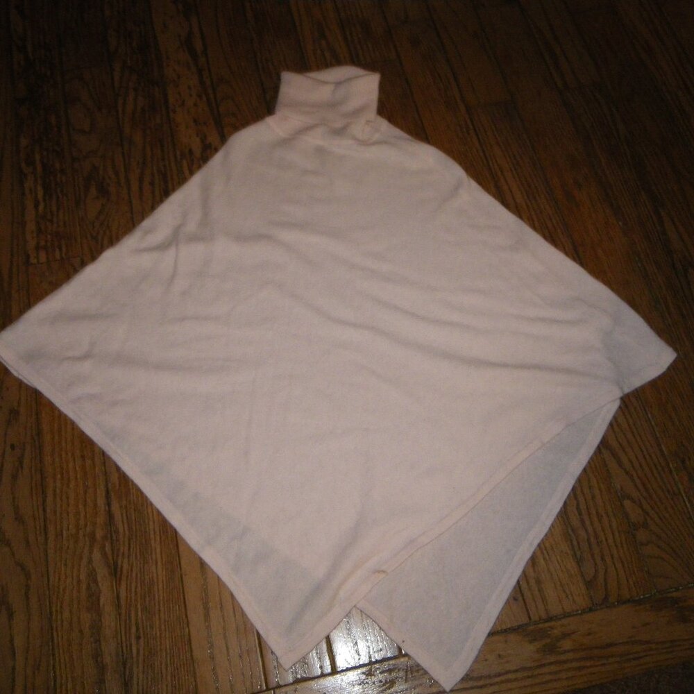 Women's Wool Blend Turtleneck Poncho Sweater